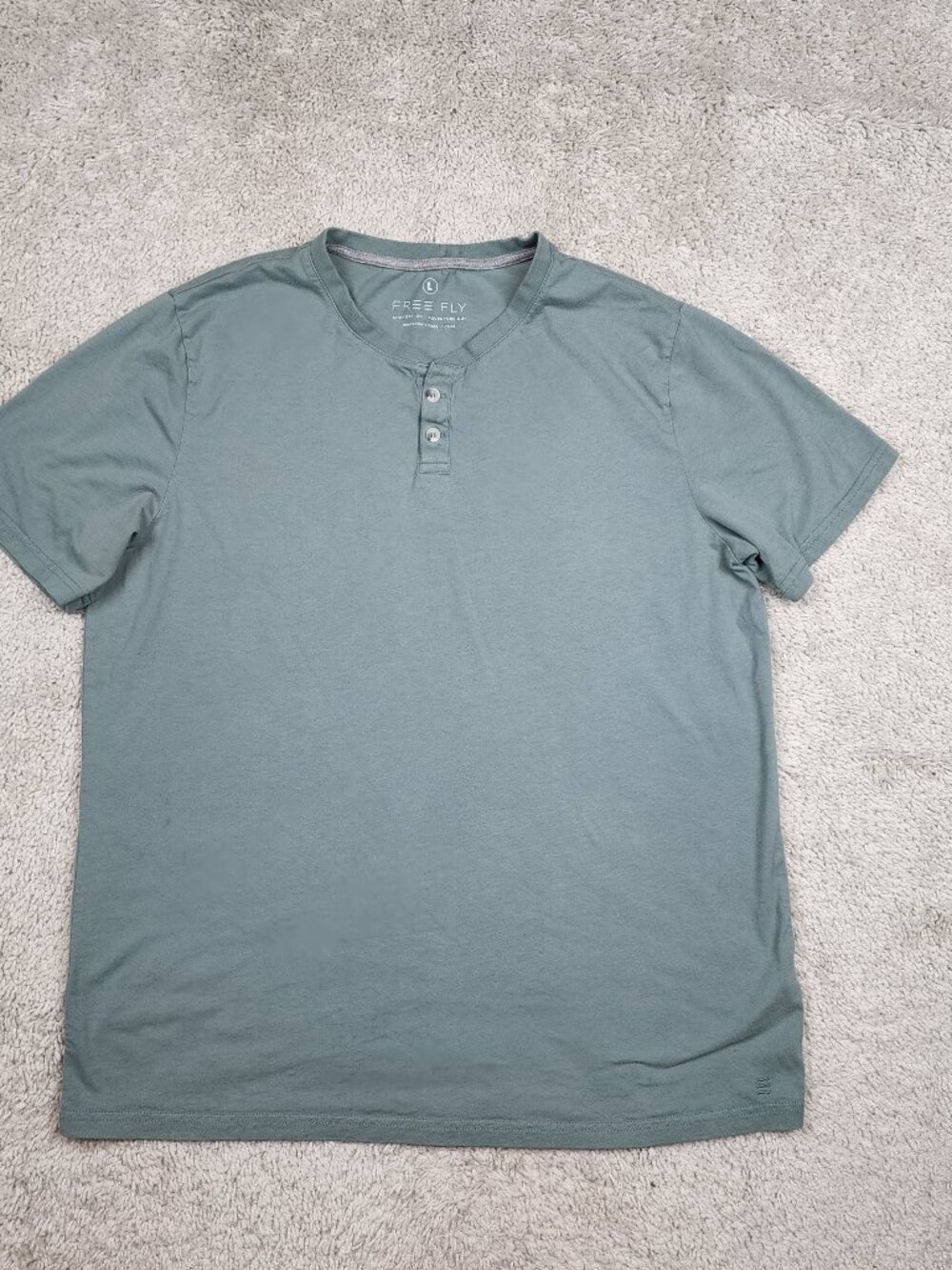 Free Fly Bamboo T Shirt Mens XL Green Short Sleeve Soft Comfy Tee Golf fishing